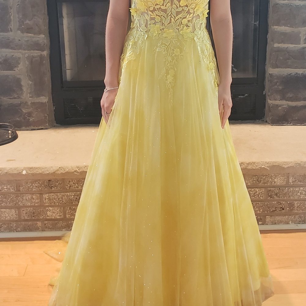 Yellow Prom Dress - Picture 2 of 8